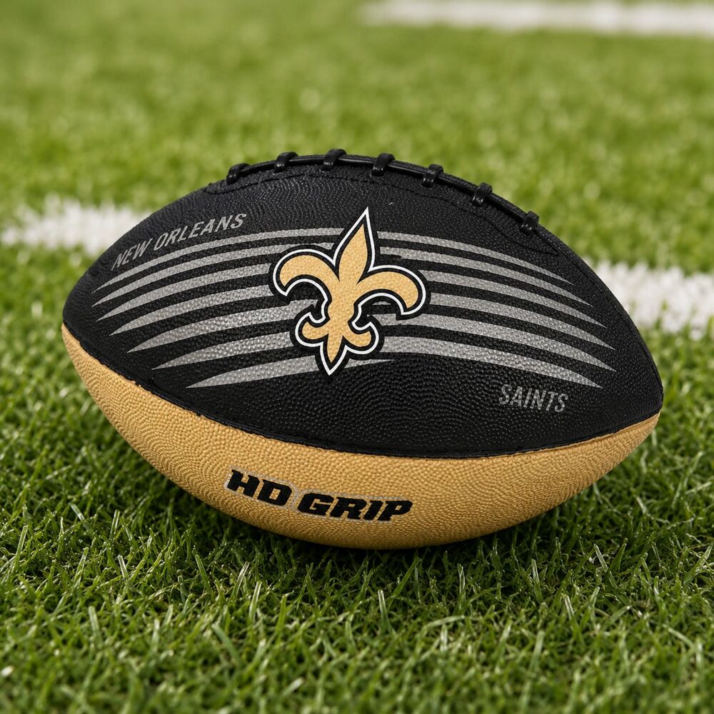 New Orleans Saints Rawlings HD Grip Mini Football Black Gold NFL 2021 EOLB118